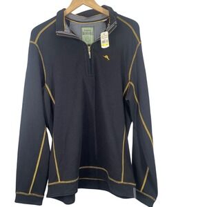 Tommy Bahama NFL Super Bowl 50 San Francisco Bay Area 1/4 Zip Pullover Black M